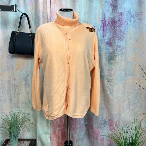 VTG📌Taifun Twinset Turtleneck Short Sleeves Pullover and Long Sleeves Cardigan - Picture 5 of 13